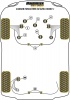 Front Arm Front Bush, Camber Adjustable - Diagr. REF: 1