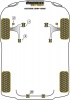 Front Arm Rear Bush - Caster Adjust - Diagr. REF: 2