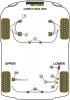 Front Lower Arm Front Bush - Diagr. REF: 1