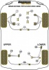 Front Lower Arm Front Bush Caster Offset  - Diagr. REF: 1