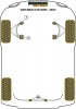 Front Lower Arm Front Bush Caster Offset  - Diagr. REF: 1