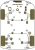 Front Upper Right Engine Mount Insert - Diagr. REF: 25