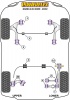 Front Wishbone Rear Bush Anti-Lift and Caster Offset  - Diagr. REF: 2