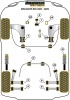 Front Wishbone Rear Bush, Caster Adjusted - Diagr. REF: 1