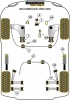 Front Wishbone Rear Bush, Caster Adjusted - Diagr. REF: 1