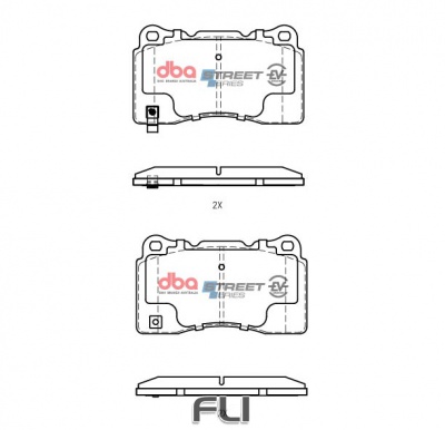 DBA SSEV STREET SERIES BRAKE PADS [Tesla Roadster 2012 On / Model S 2014 On / Model X 2016 On F